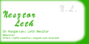 nesztor leth business card